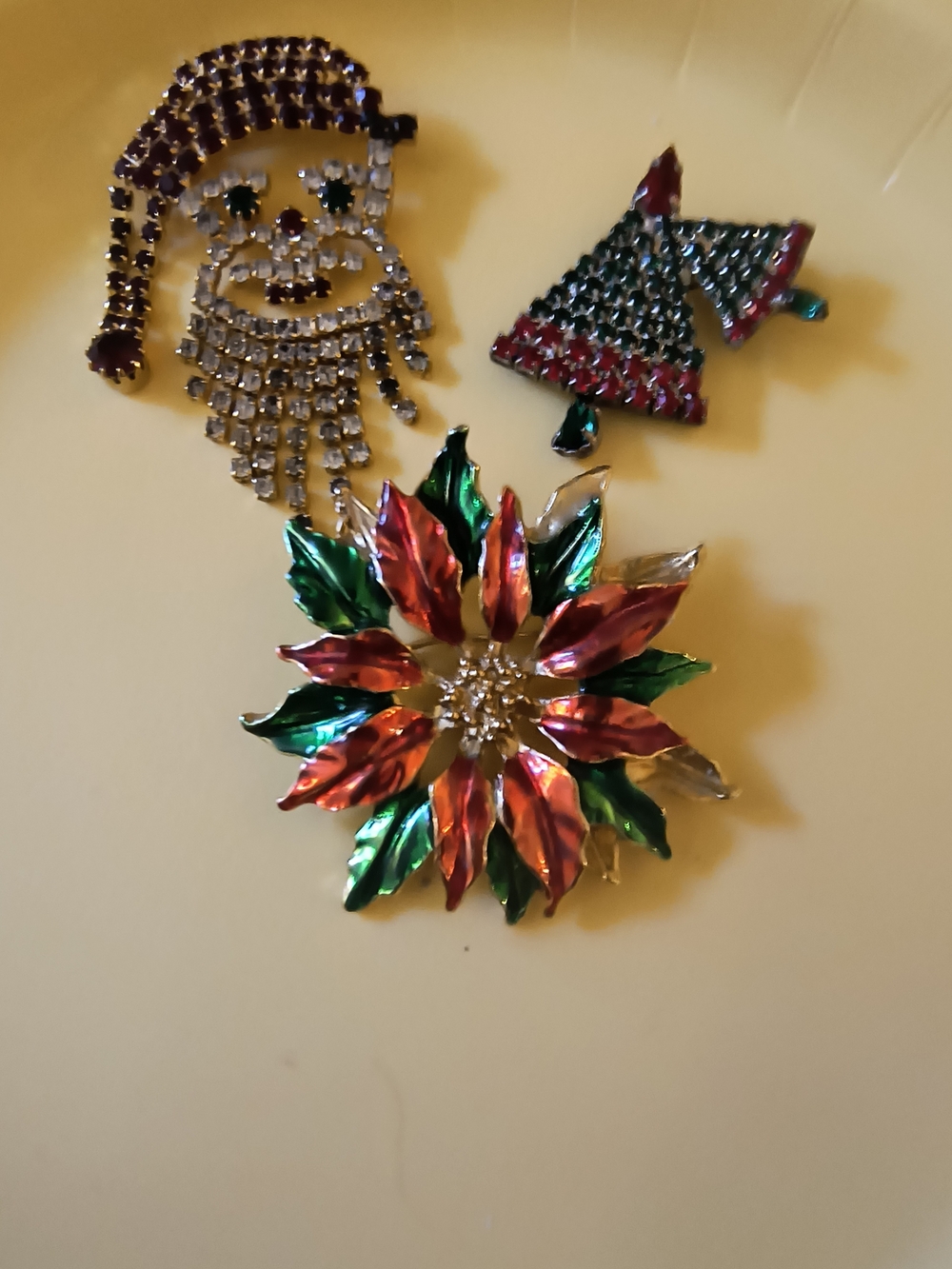 Three Piece Bundle of Fun Festive Christmas Brooches